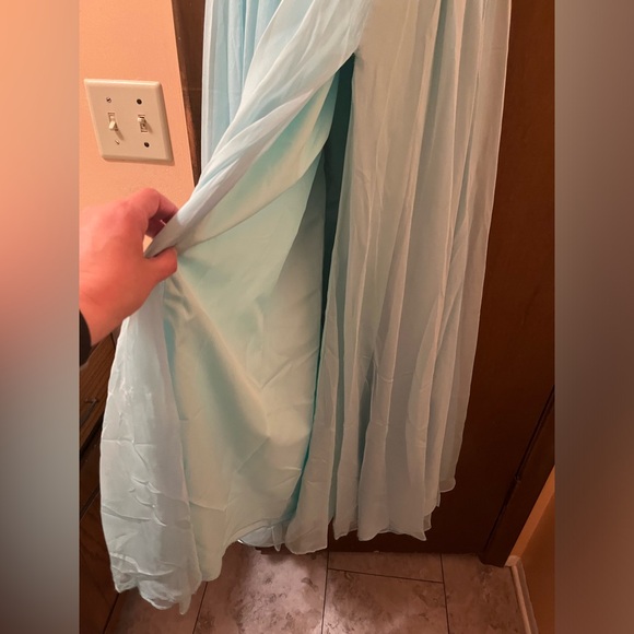 Mac Duggal 50392 Mint Crystal Bodice Gown - Picture 8 of 11